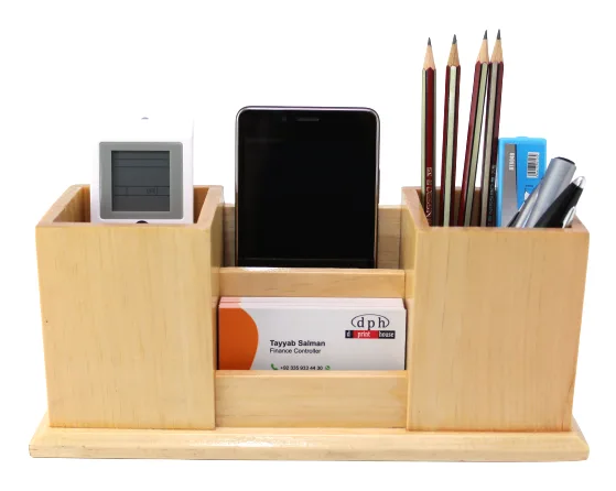 Pen Holder with Calendar by Fortune Advertising — Card Holder Box 02