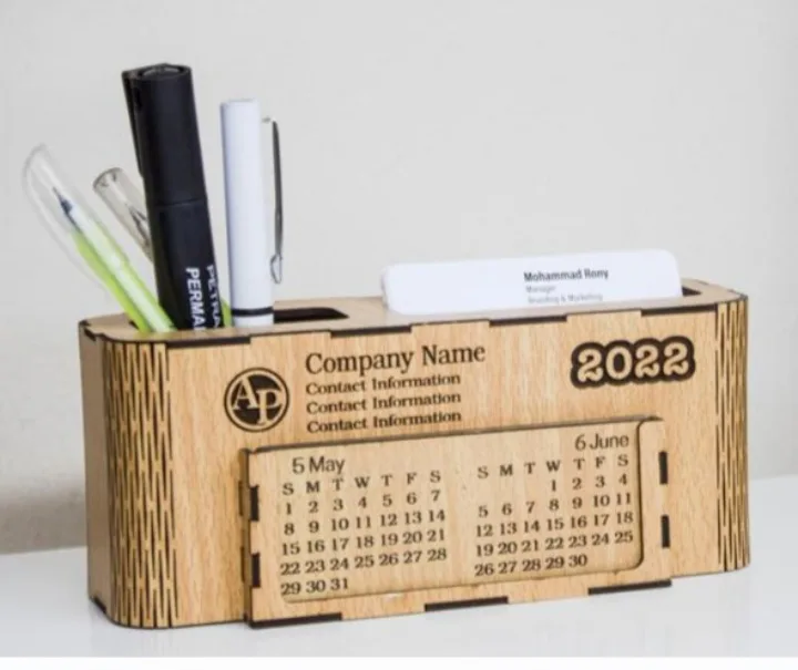 Pen Holder with Calendar by Fortune Advertising — Pen Holder with Calendar 12